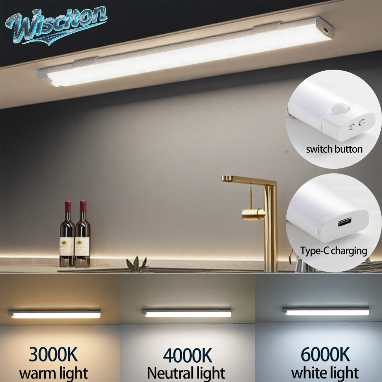 6-pack LED motion sensor closet lights